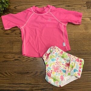 iPlay Kids Swim Diaper & Swim Shirt Set Sz 3T